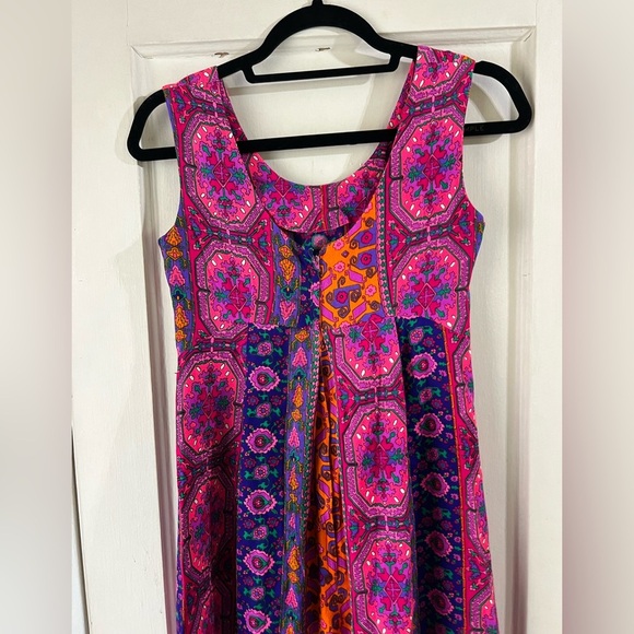 Vintage Made in Hawaii Tropical Maxi Dress 6 - Picture 4 of 11